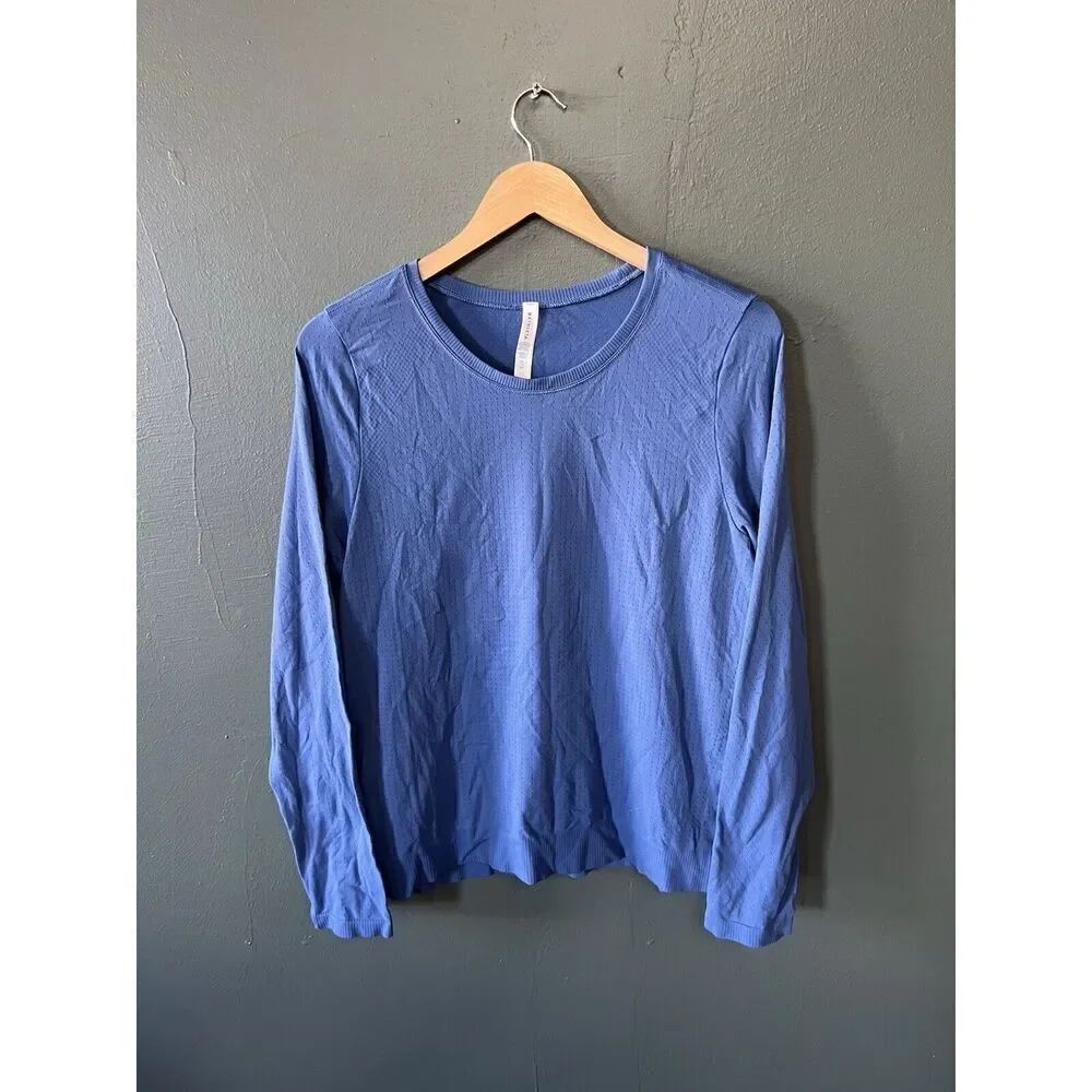 Athleta Womens Blue Long Sleeve Pullover Athletic Lightweight Sweatshirt Size XL